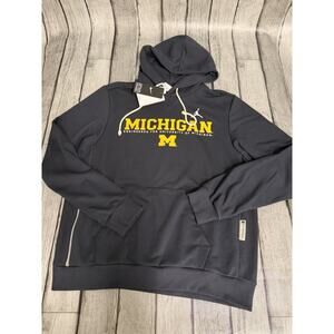 NWT Men’s Nike Jordan Michigan Wolverines Sideline Hoodie Large Dri-Fit Dk Navy